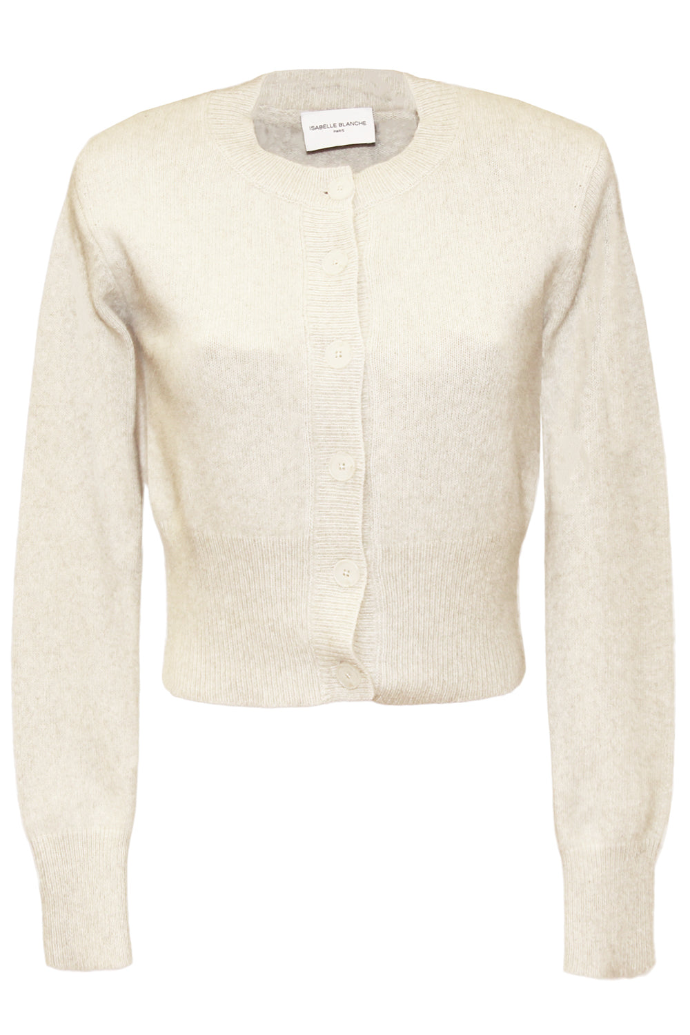 ISABELLE BLANCHE Cardigan in lana e volpe con spalline