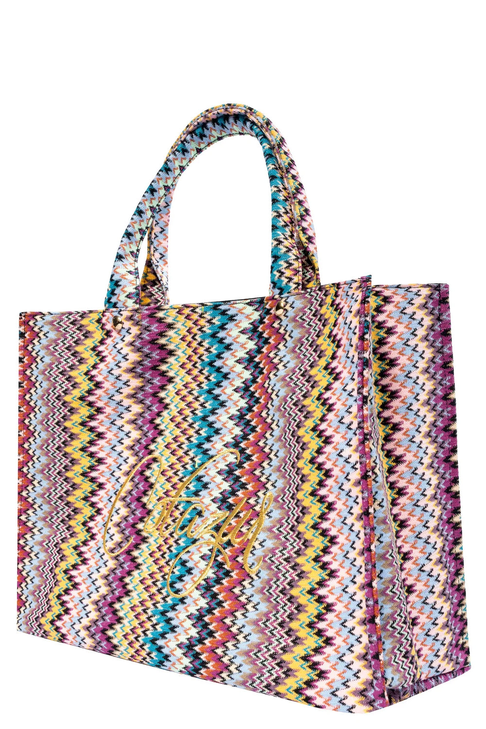 COTAZUR Shopper in maglia zigzag