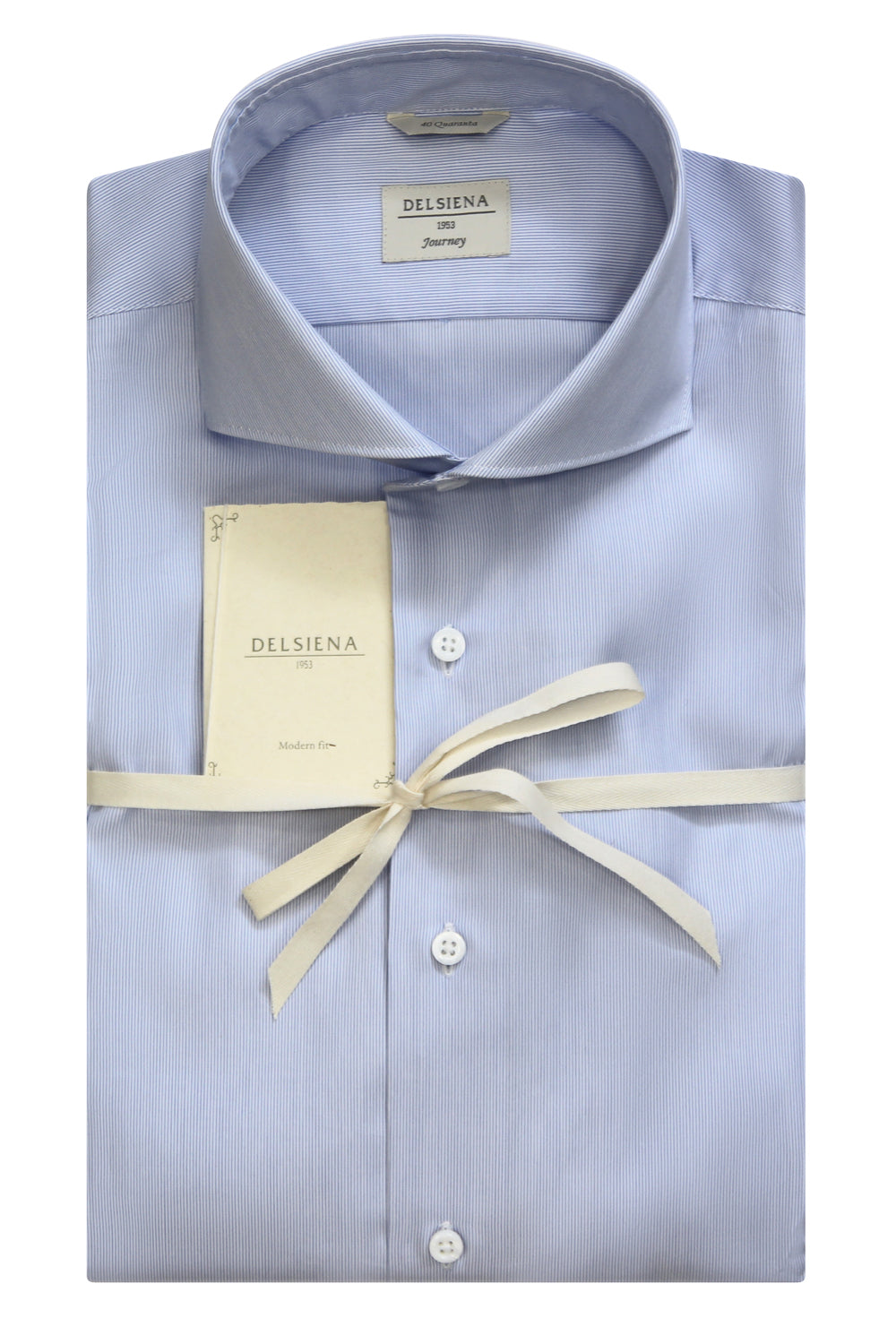 DEL SIENA Camicia in cotone microriga