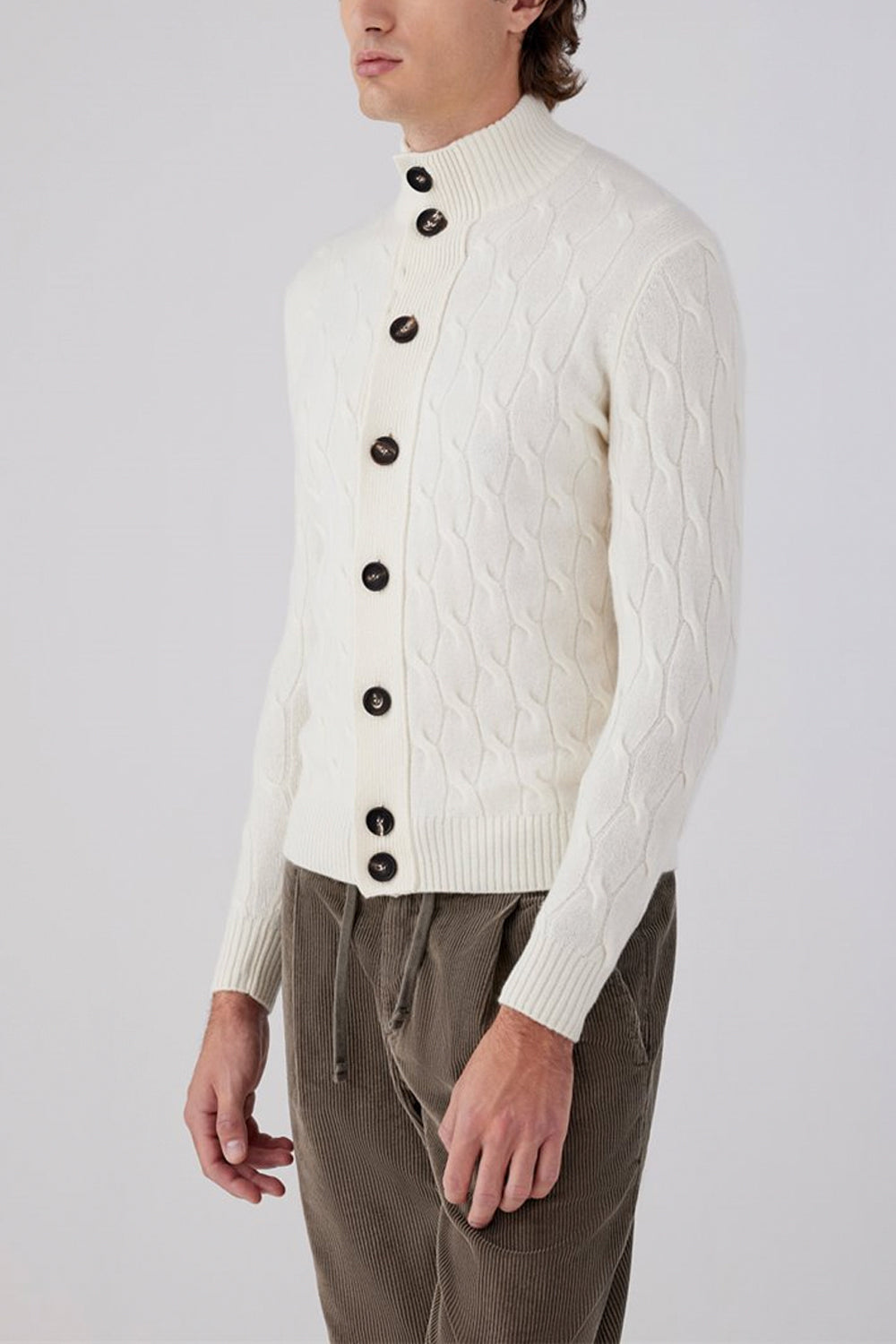 FILIPPO DE LAURENTIIS Cardigan in lana e cashmere a trecce