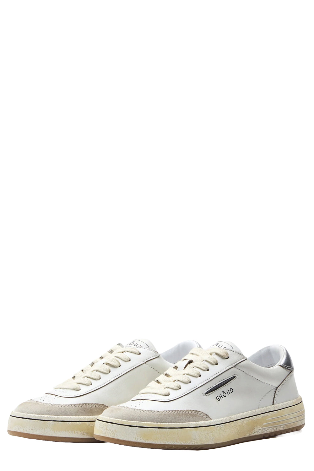 GHOUD Scarpe Lido Low Line Bianco Argento