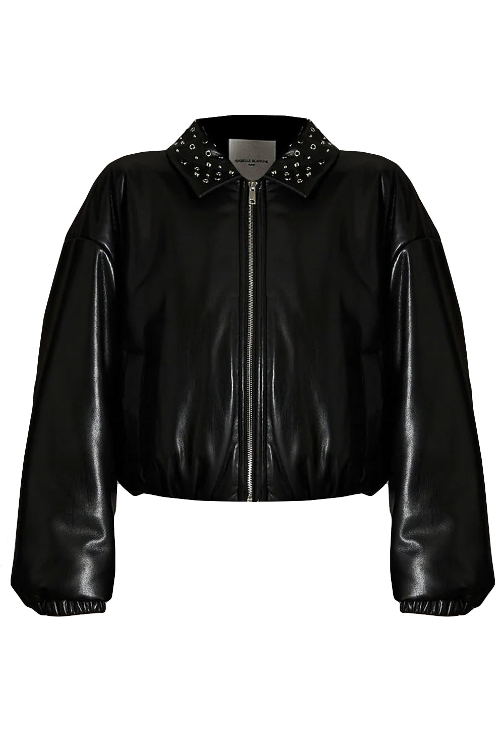 ISABELLE BLANCHE Bomber in ecopelle con borchie