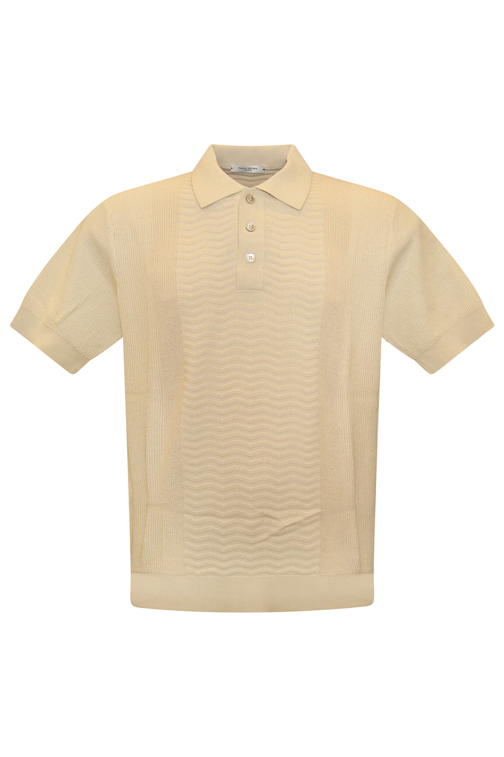 PAOLO PECORA Polo in cotone crepe extrafine