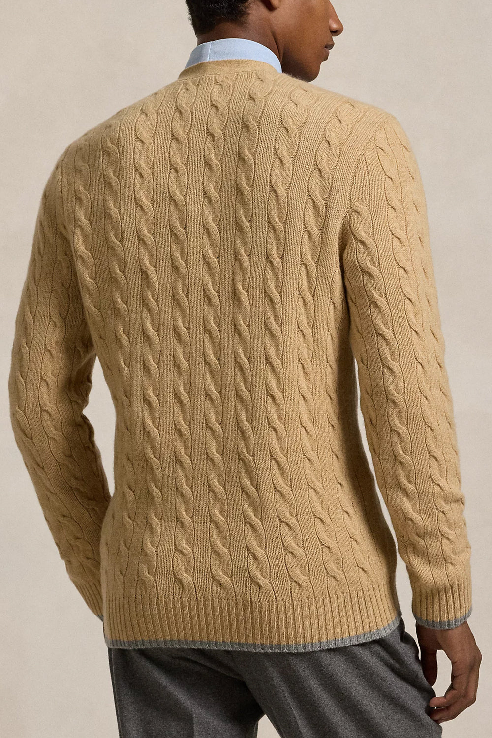 POLO RALPH LAUREN Cardigan a trecce in lana e cashmere