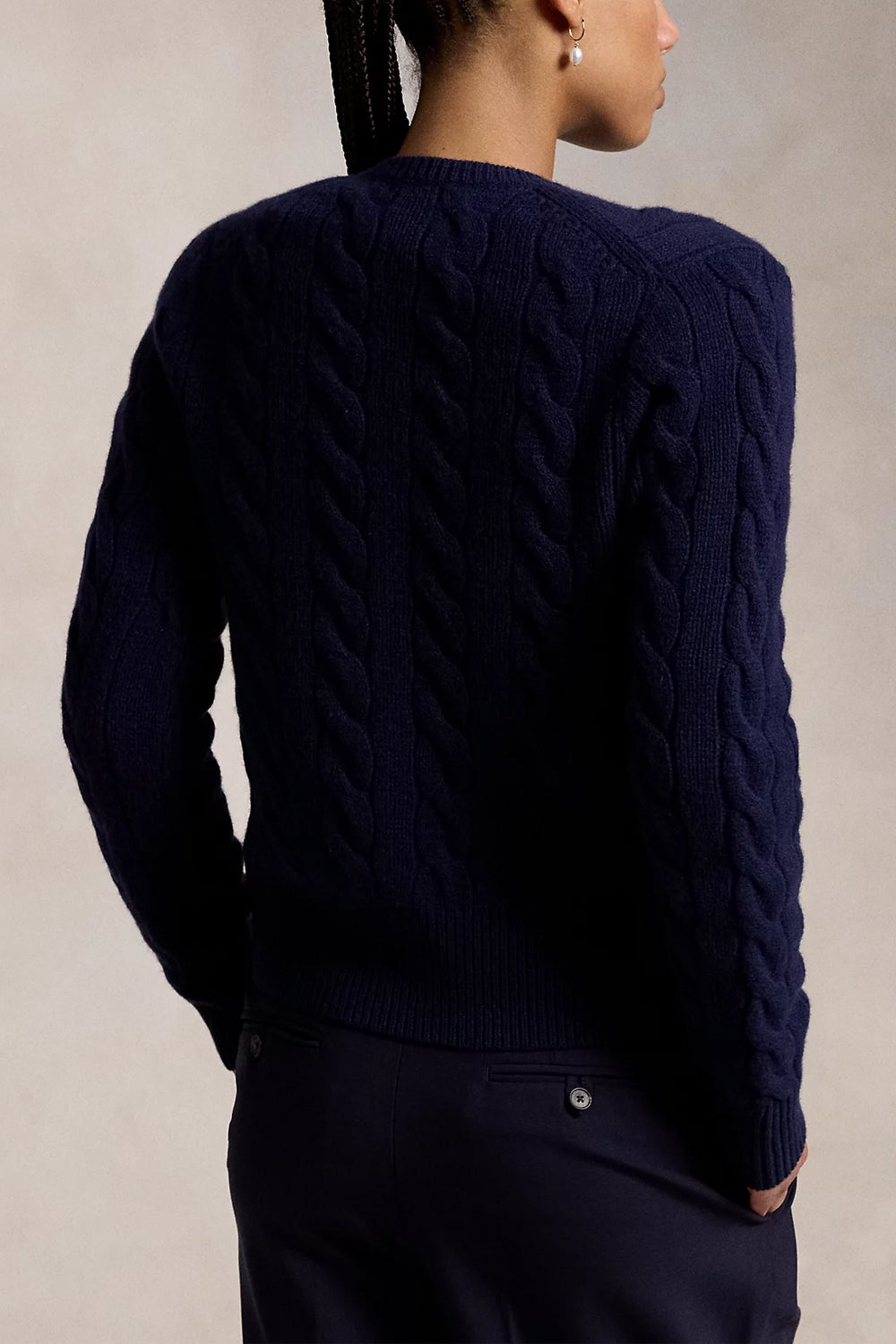 POLO RALPH LAUREN Cardigan a trecce in lana e cashmere