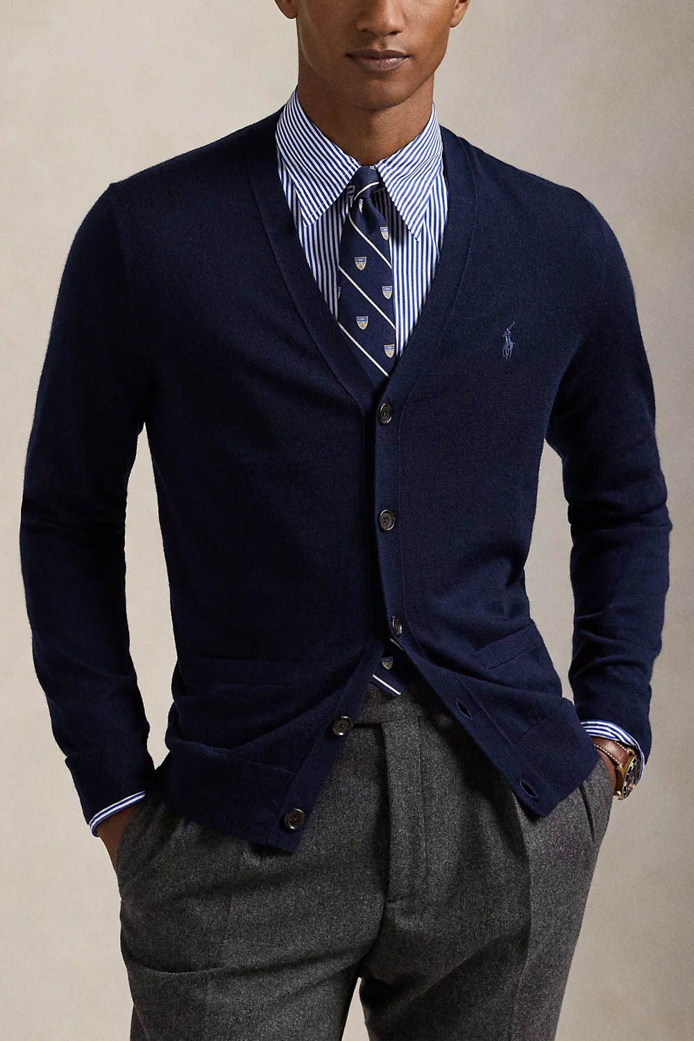 POLO RALPH LAUREN Cardigan in lana lavabile Slim-Fit