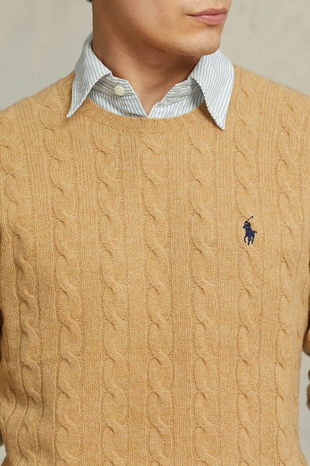 POLO RALPH LAUREN Maglia in lana e cashmire a trecce