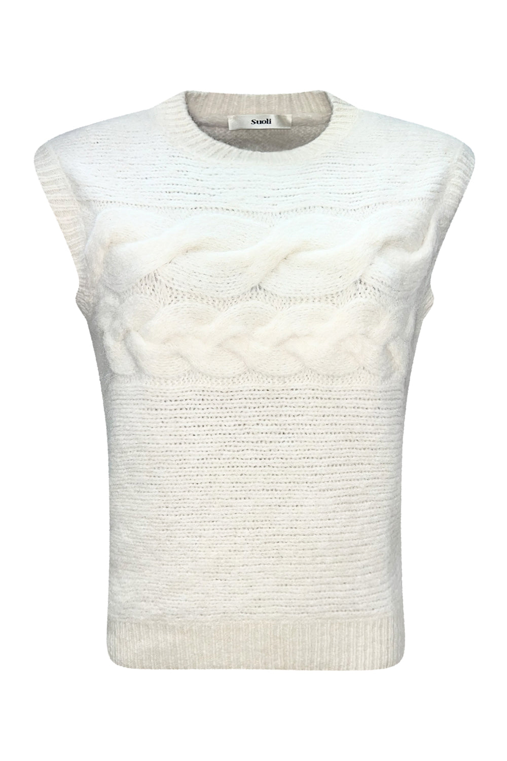 SUOLI Maglia smanicata con treccia