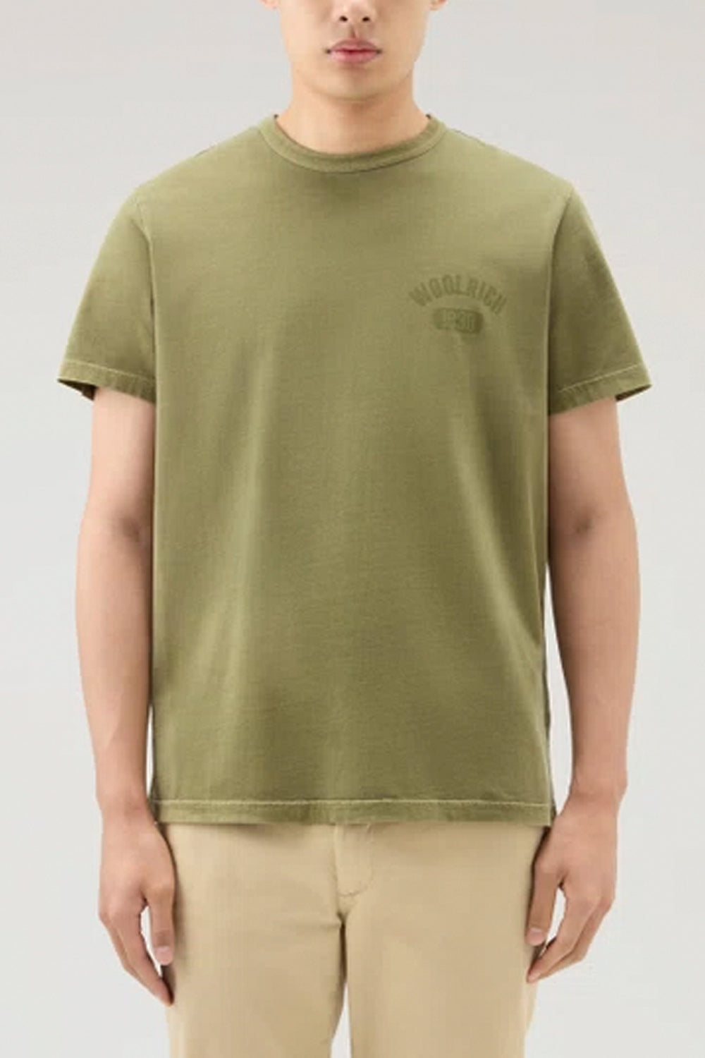 WOOLRICH T-shirt con logo tono su tono