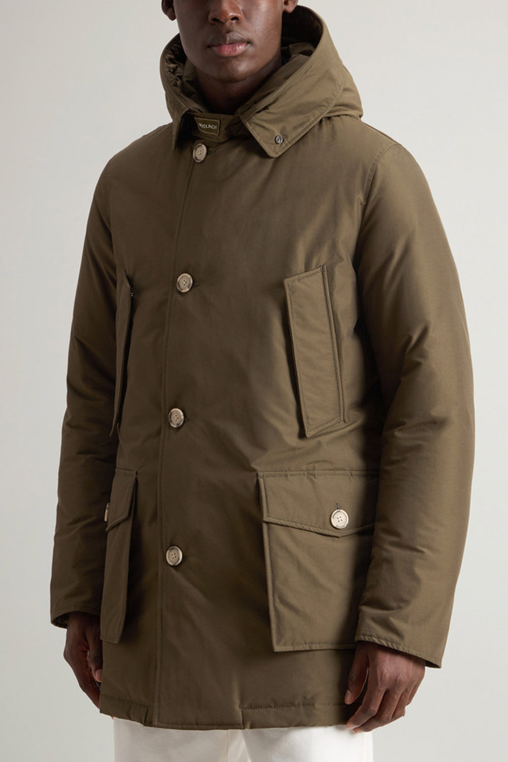 WOOLRICH Arctic Parka in Ramar Cloth con pelliccia removibile