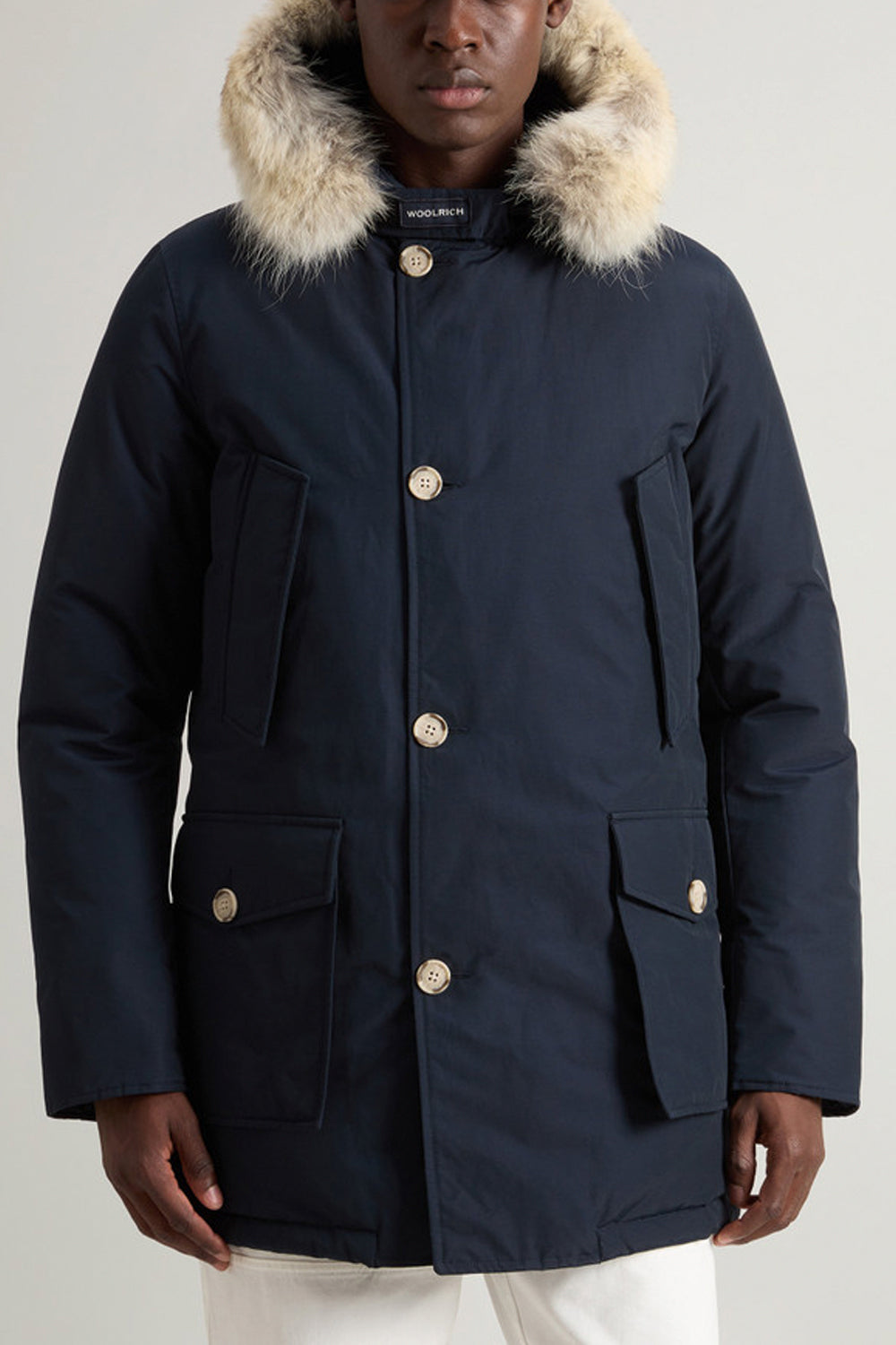 WOOLRICH Arctic Parka in Ramar Cloth con pelliccia removibile