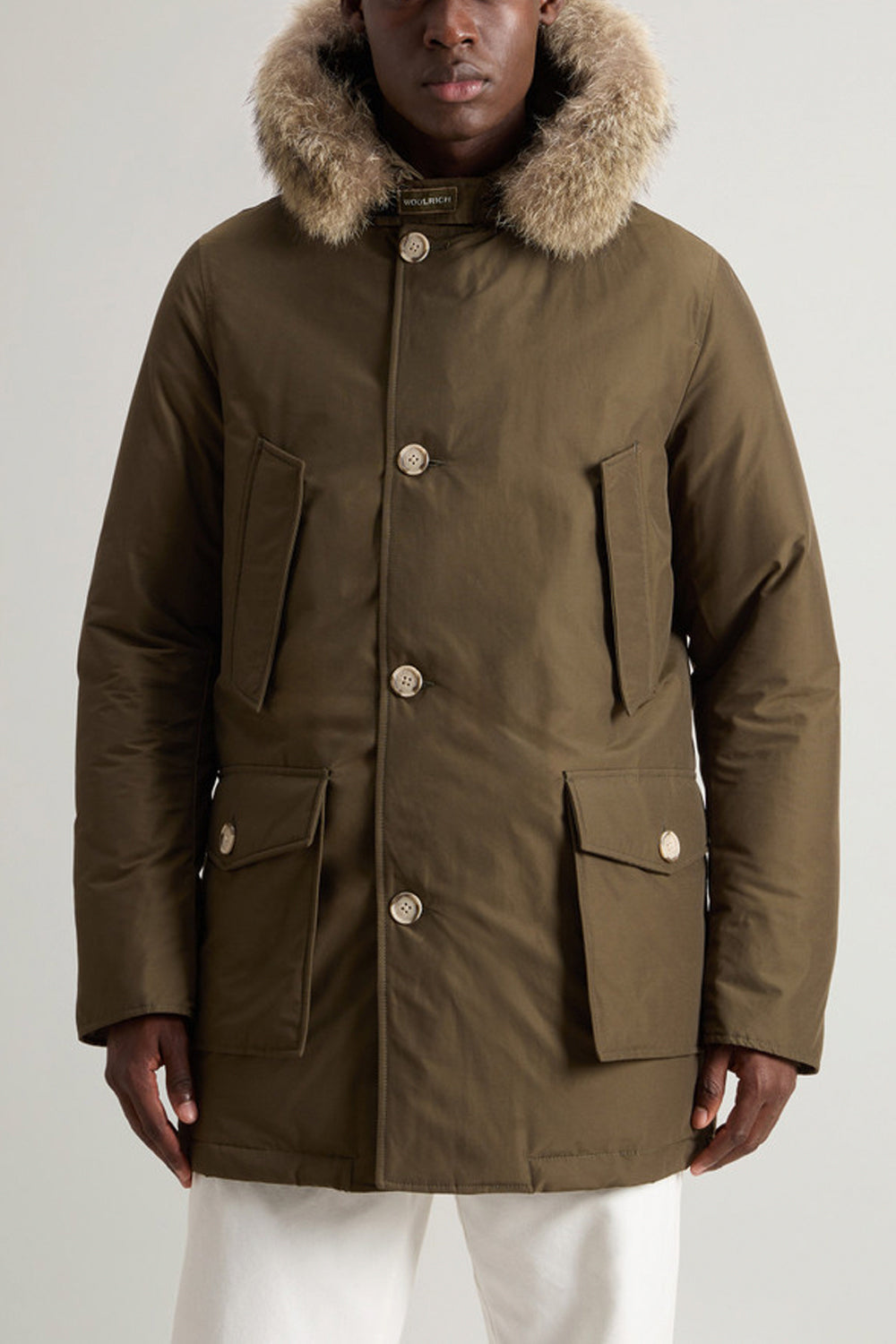 WOOLRICH Arctic Parka in Ramar Cloth con pelliccia removibile