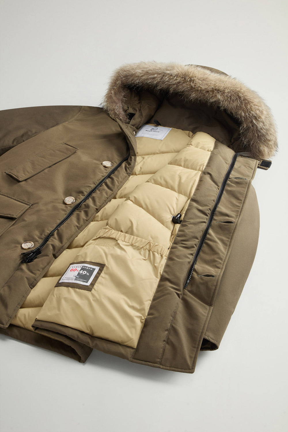 WOOLRICH Arctic Parka in Ramar Cloth con pelliccia removibile