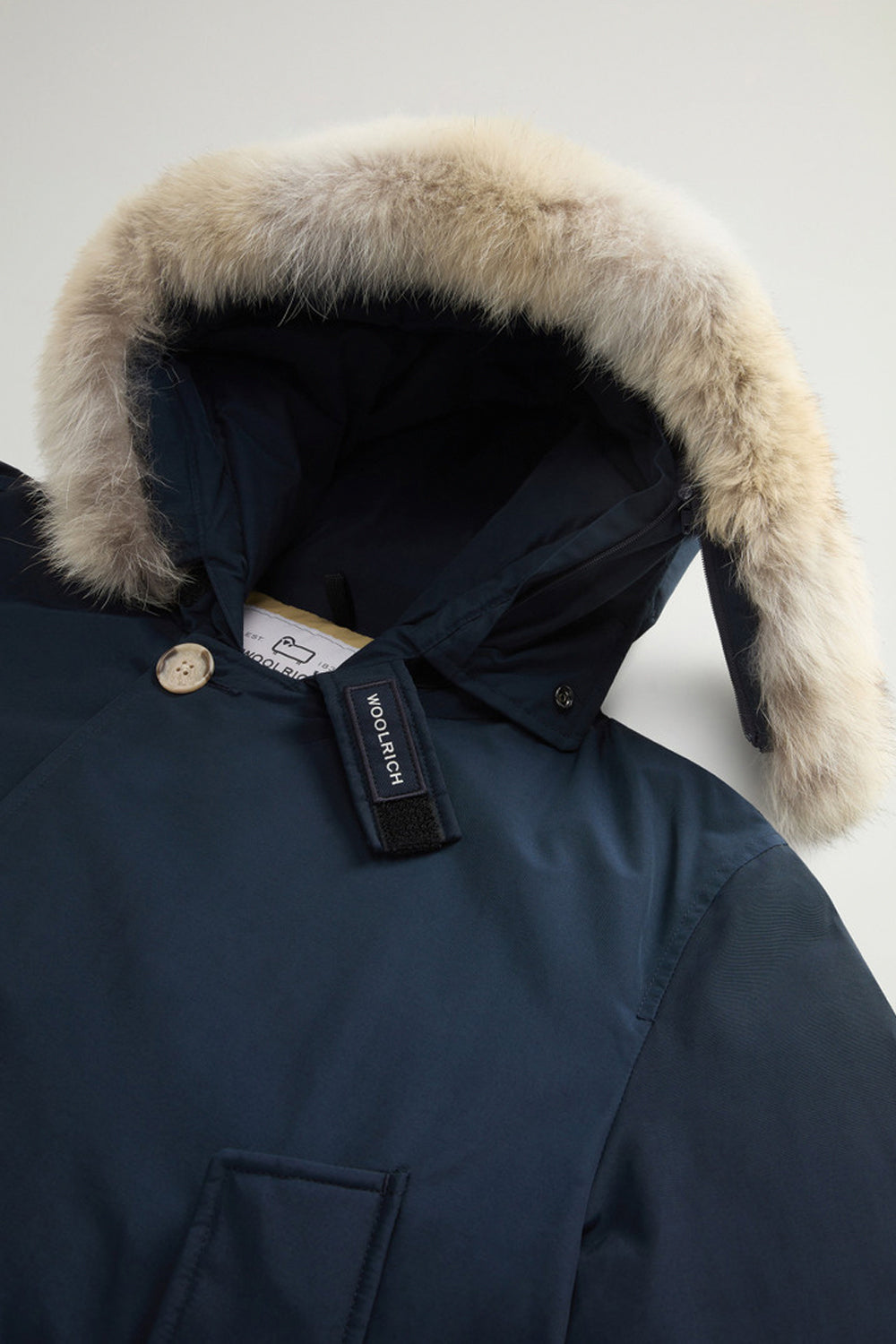 WOOLRICH Arctic Parka in Ramar Cloth con pelliccia removibile