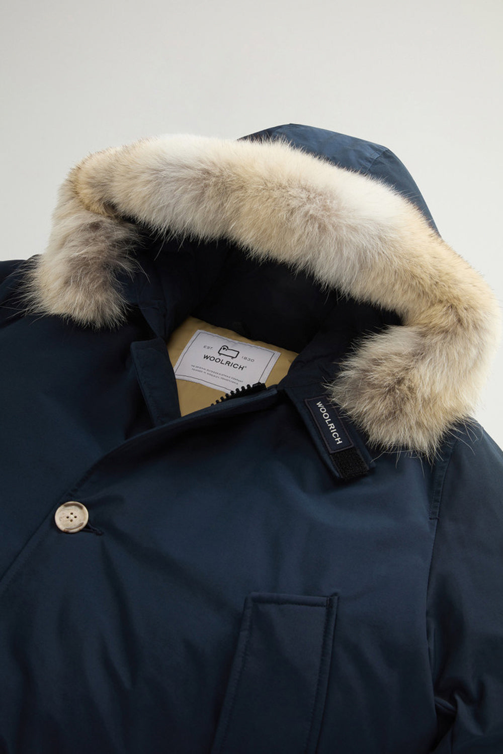 WOOLRICH Arctic Parka in Ramar Cloth con pelliccia removibile