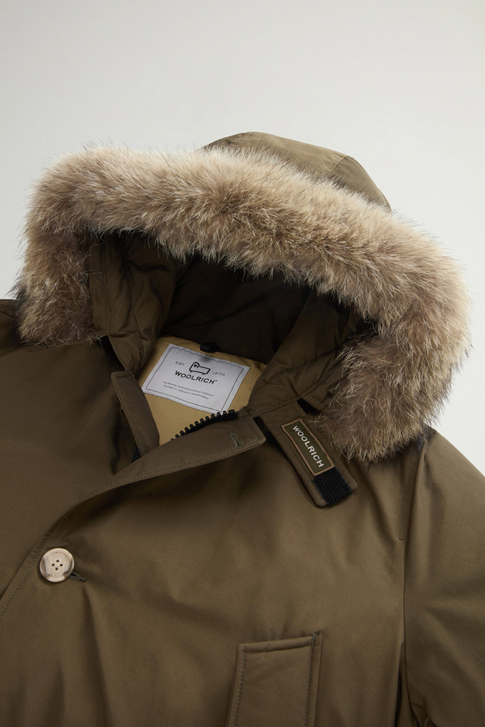 WOOLRICH Arctic Parka in Ramar Cloth con pelliccia removibile