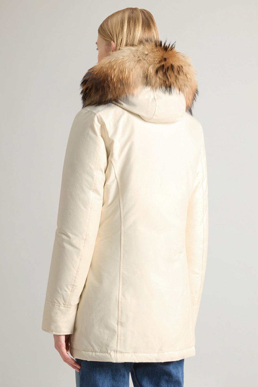 WOOLRICH Arctic Parka in Ramar Cloth con pelliccia removibile