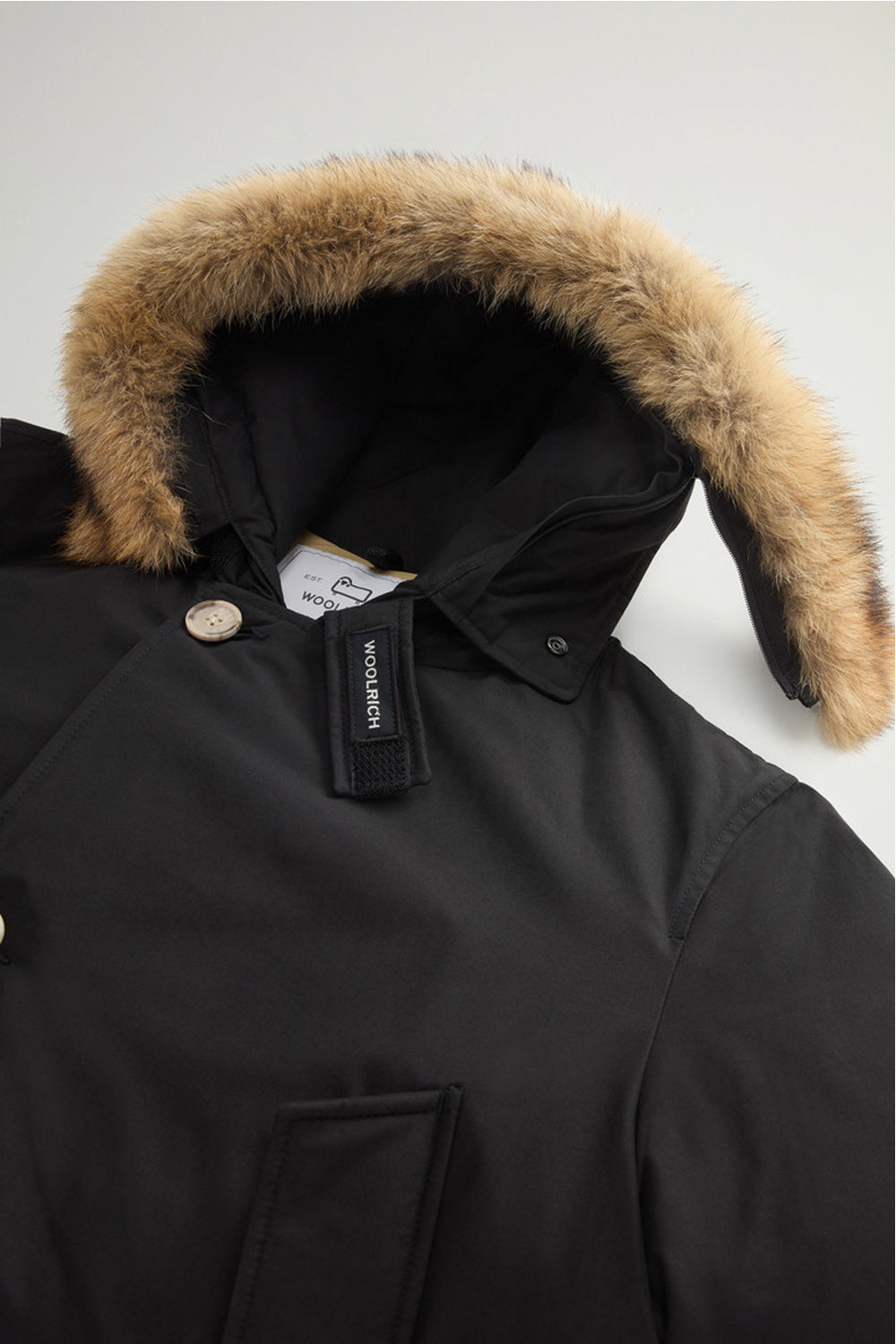 WOOLRICH Arctic Parka in Ramar Cloth con pelliccia removibile