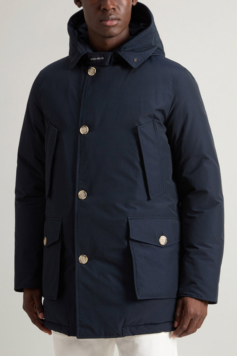 WOOLRICH Arctic Parka in Ramar Cloth con pelliccia removibile