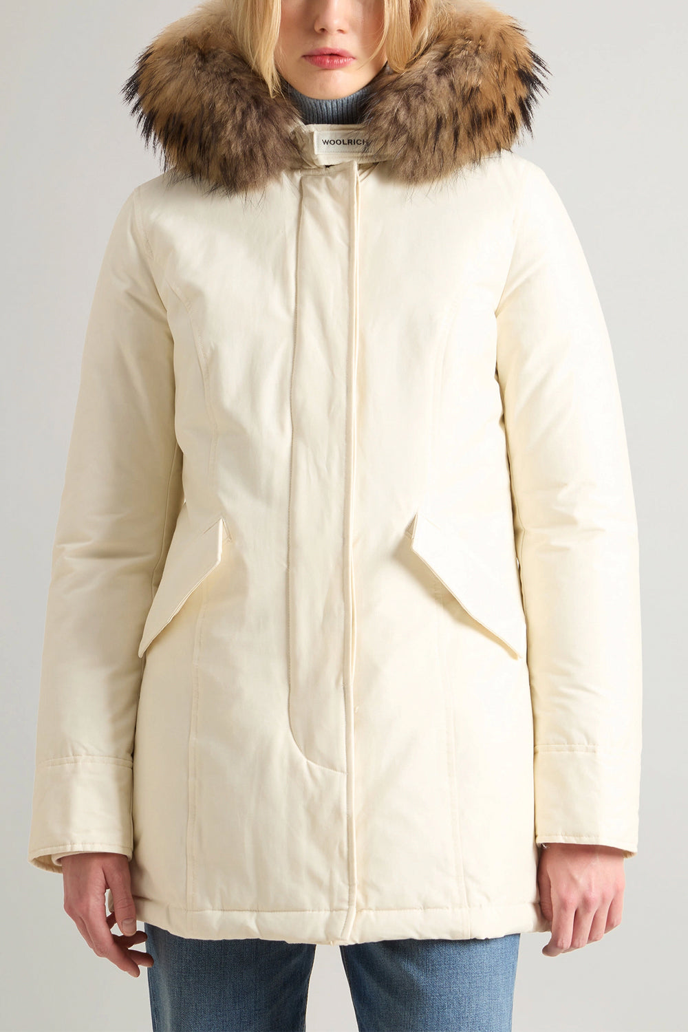 WOOLRICH Arctic Parka in Ramar Cloth con pelliccia removibile