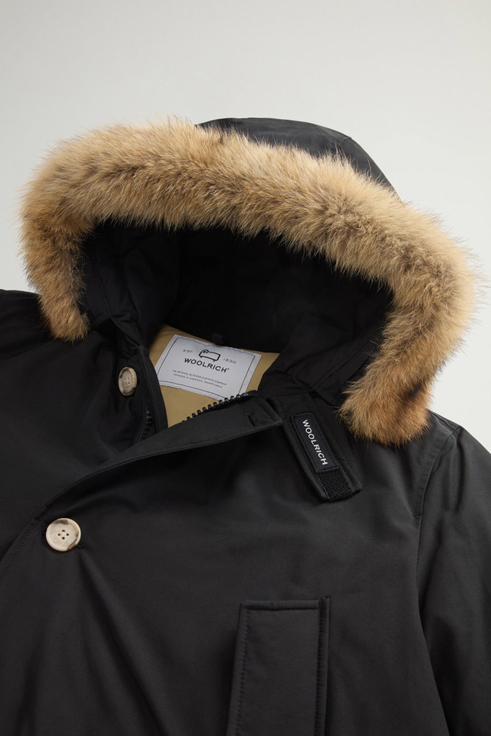 WOOLRICH Arctic Parka in Ramar Cloth con pelliccia removibile