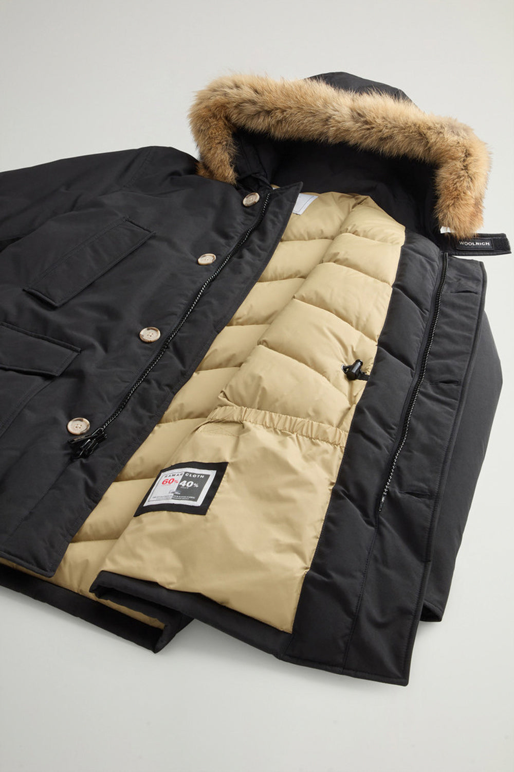 WOOLRICH Arctic Parka in Ramar Cloth con pelliccia removibile