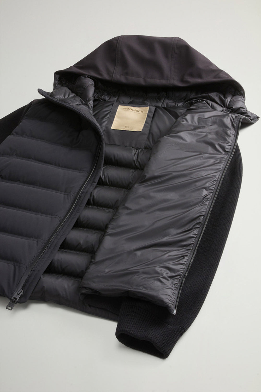 WOOLRICH Giacca ibrida Bering in nylon elasticizzato con finitura opaca