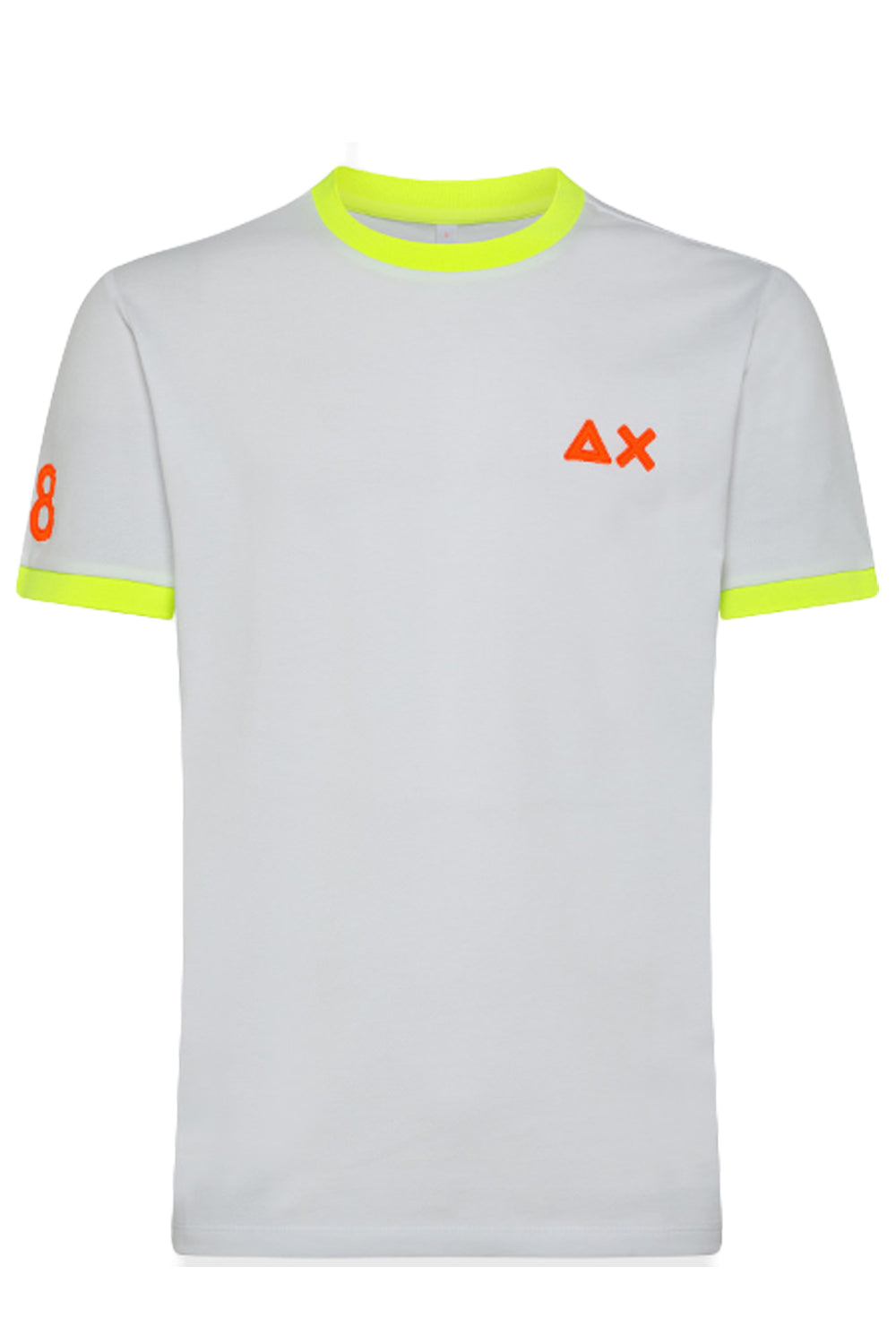 SUN68 Tshirt logo fluo T33122 01 Bianco XL